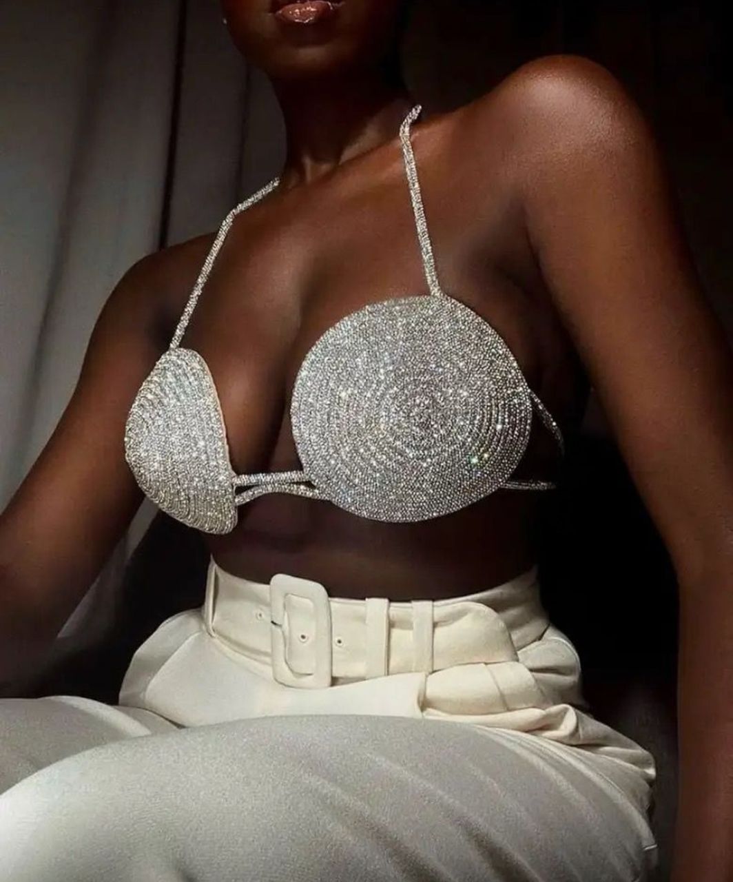 RHINESTONE BRA