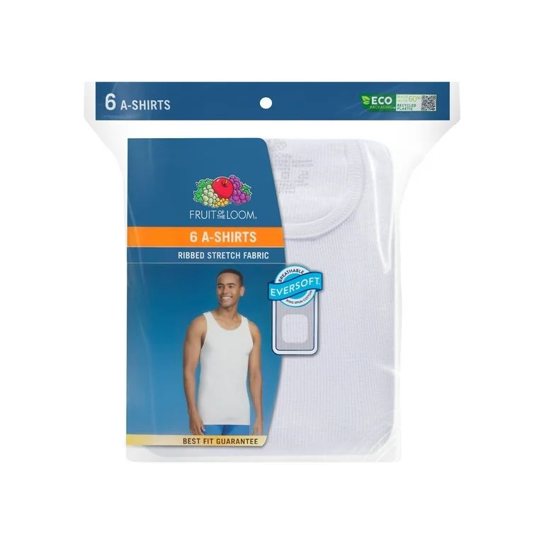 FRUIT OF THE LOOM 6PCS SINGLET