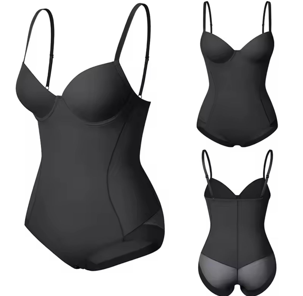 BLACK MESH BUTT BODYCON SHAPEWEAR