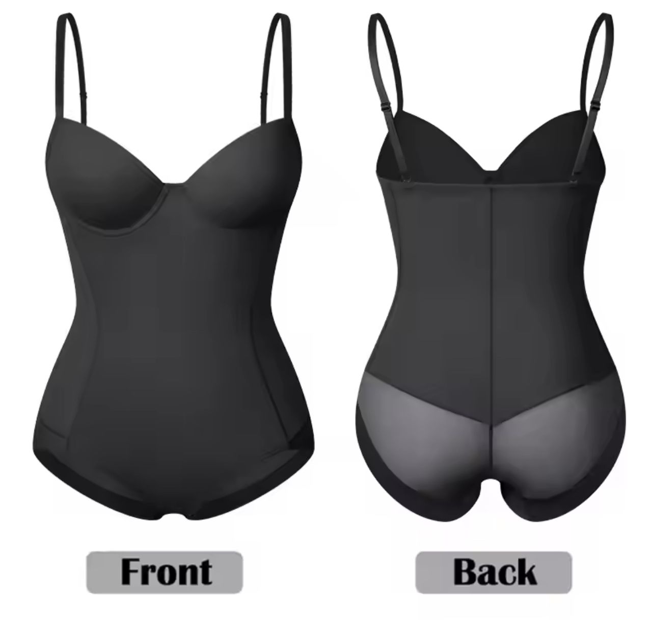 BLACK MESH BUTT BODYCON SHAPEWEAR