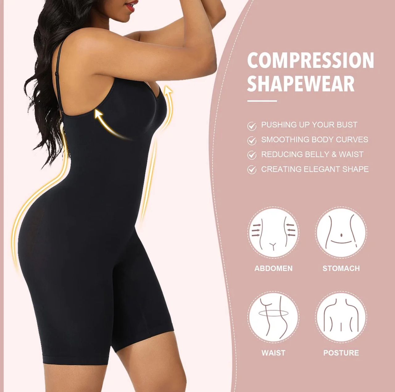 COMPRESSION SHAPEWEAR (CAMISOLE BACK DESIGN)