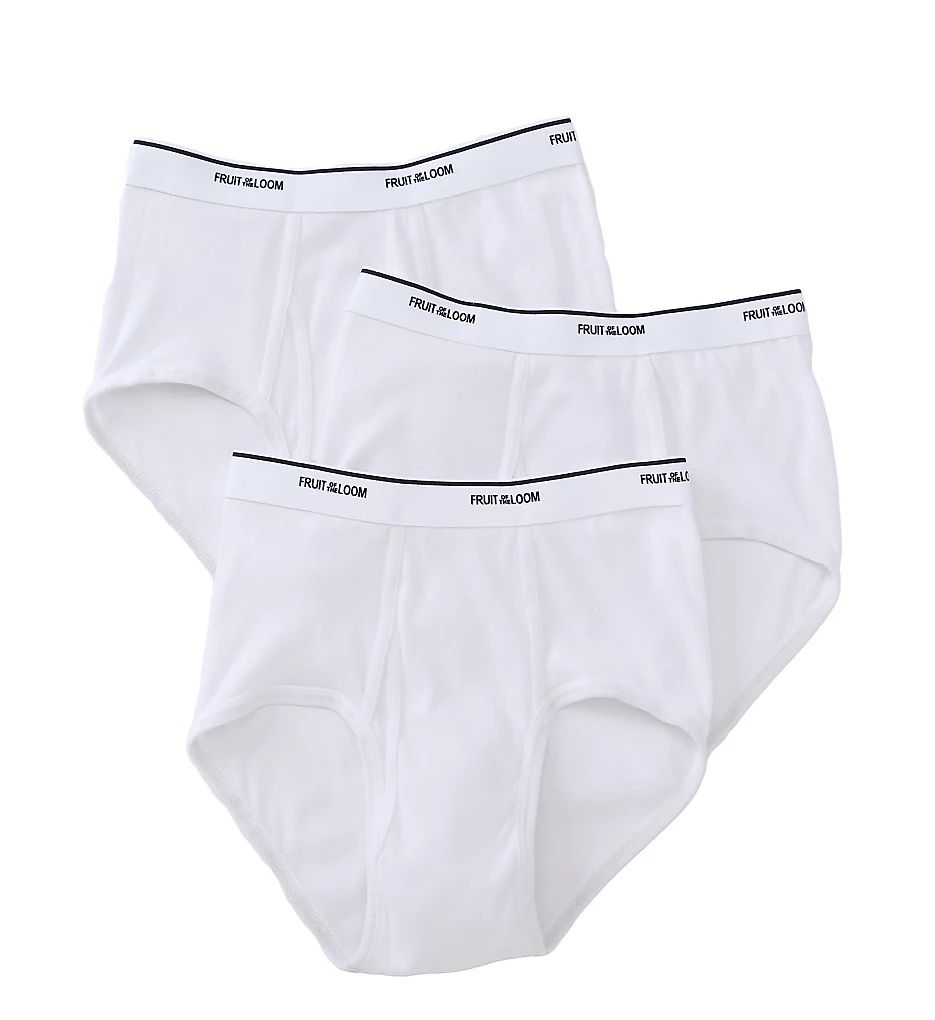 6IN1 FRUIT OF THE LOOM BRIEFS (WHITE)