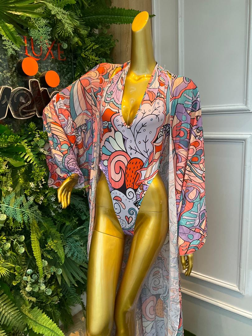 swim suit with kimono