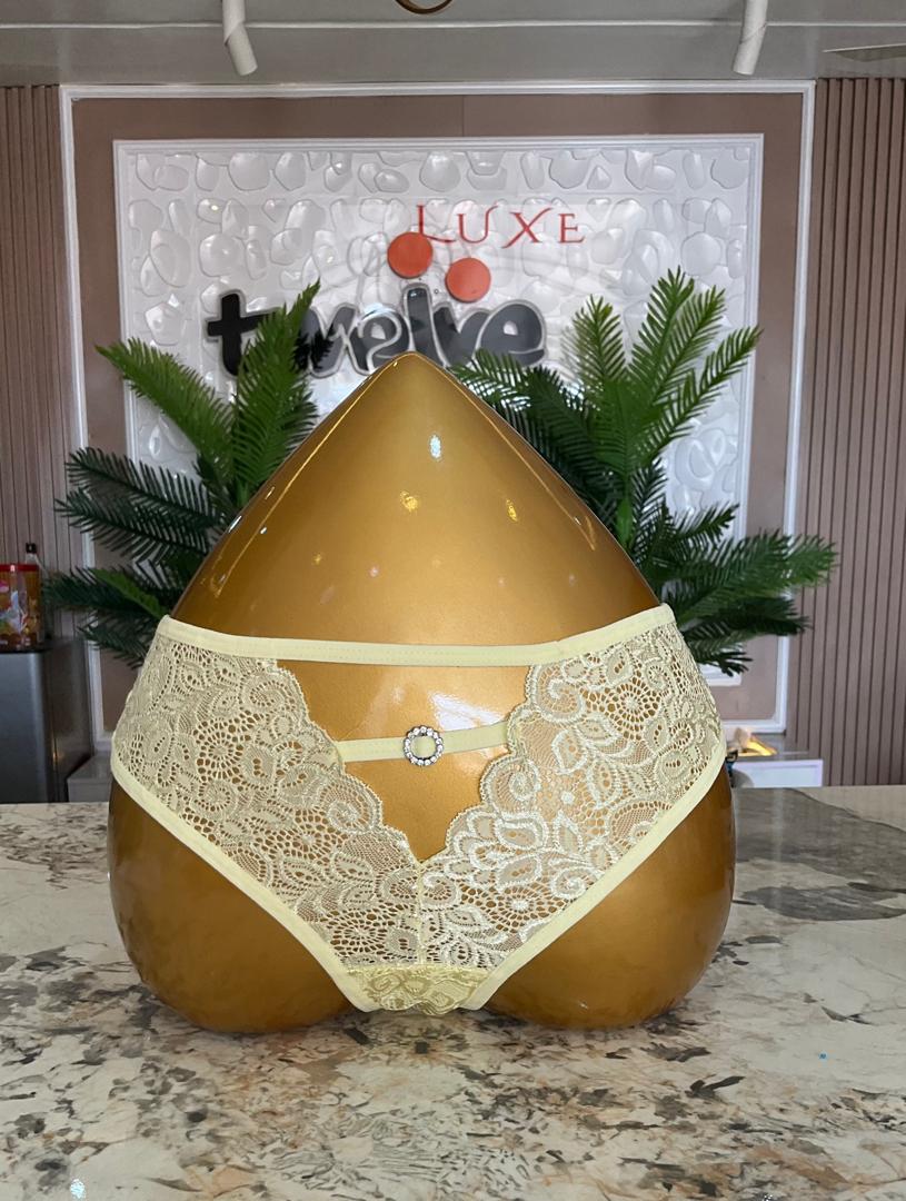 crystal lace/cotton pants