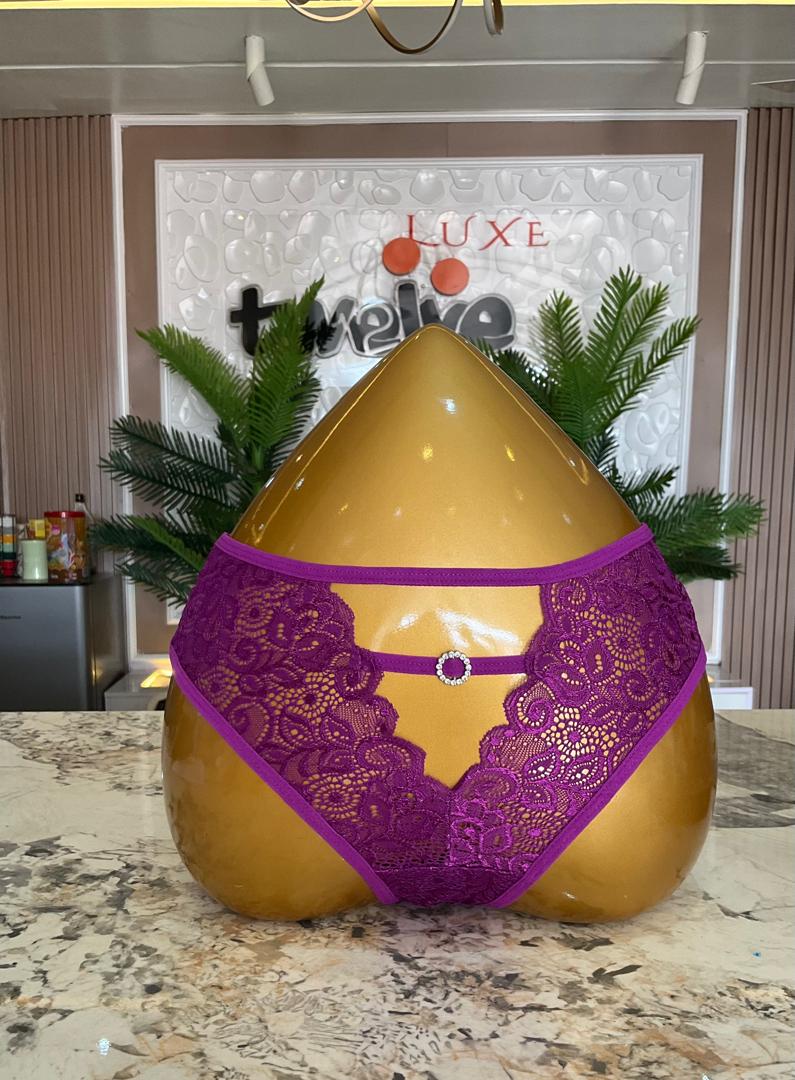 crystal lace/cotton pants