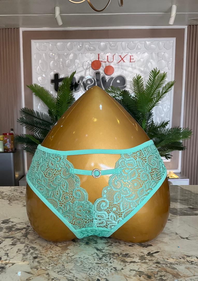 crystal lace/cotton pants