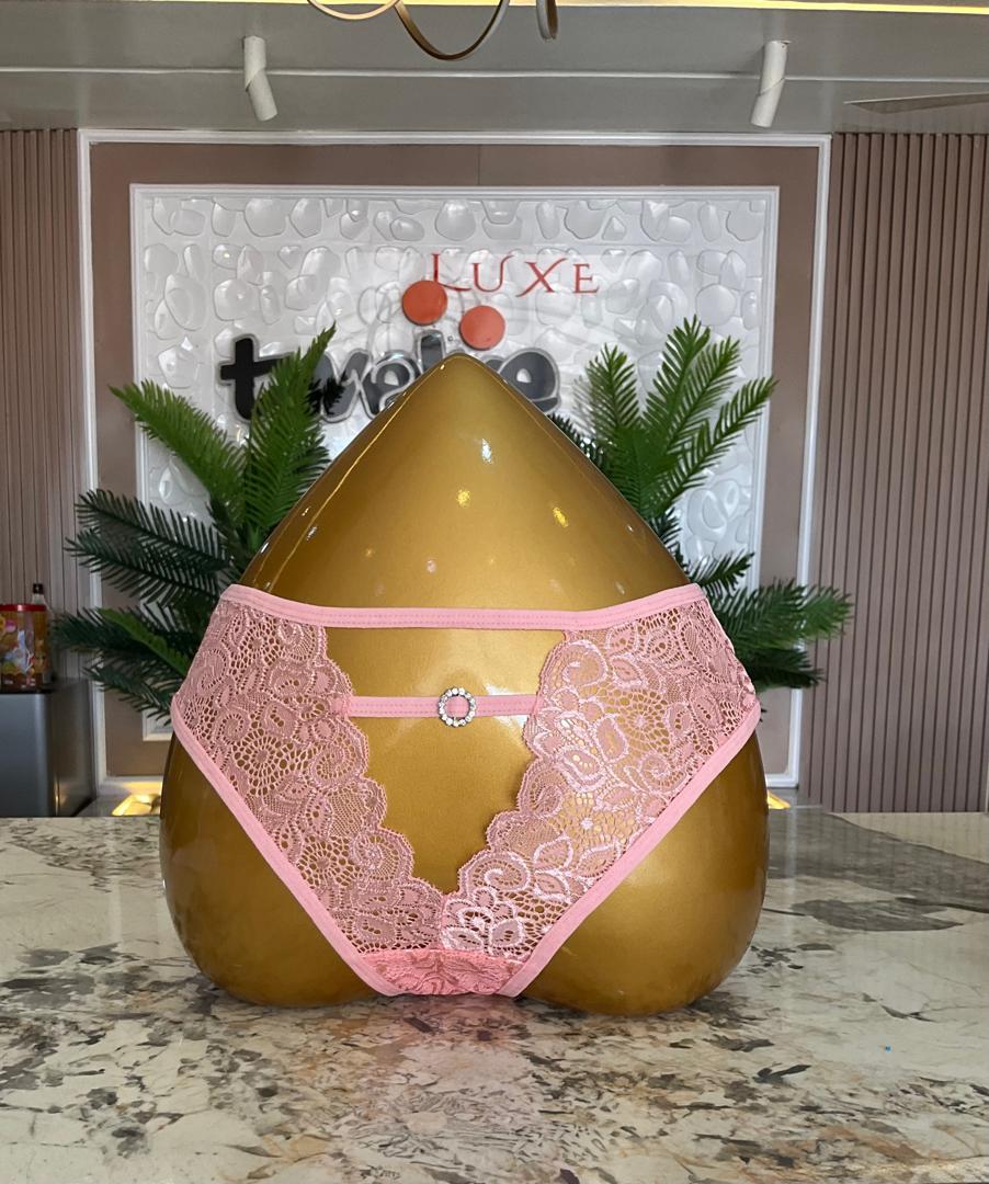 crystal lace/cotton pants