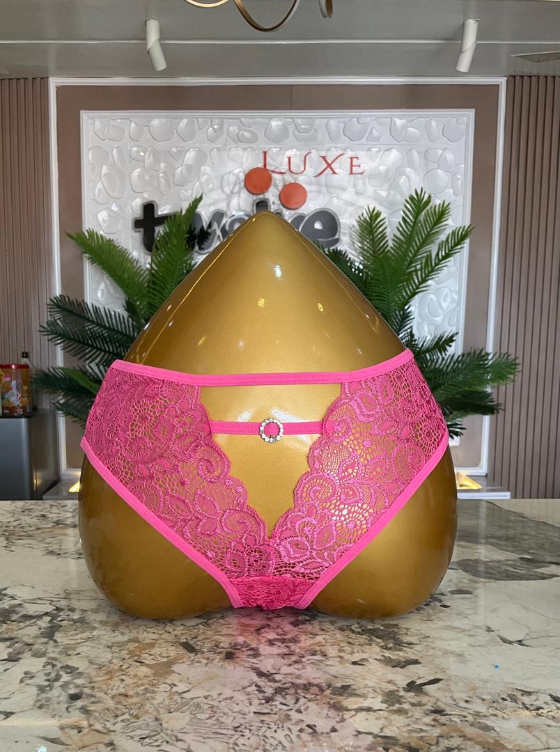 crystal lace/cotton pants