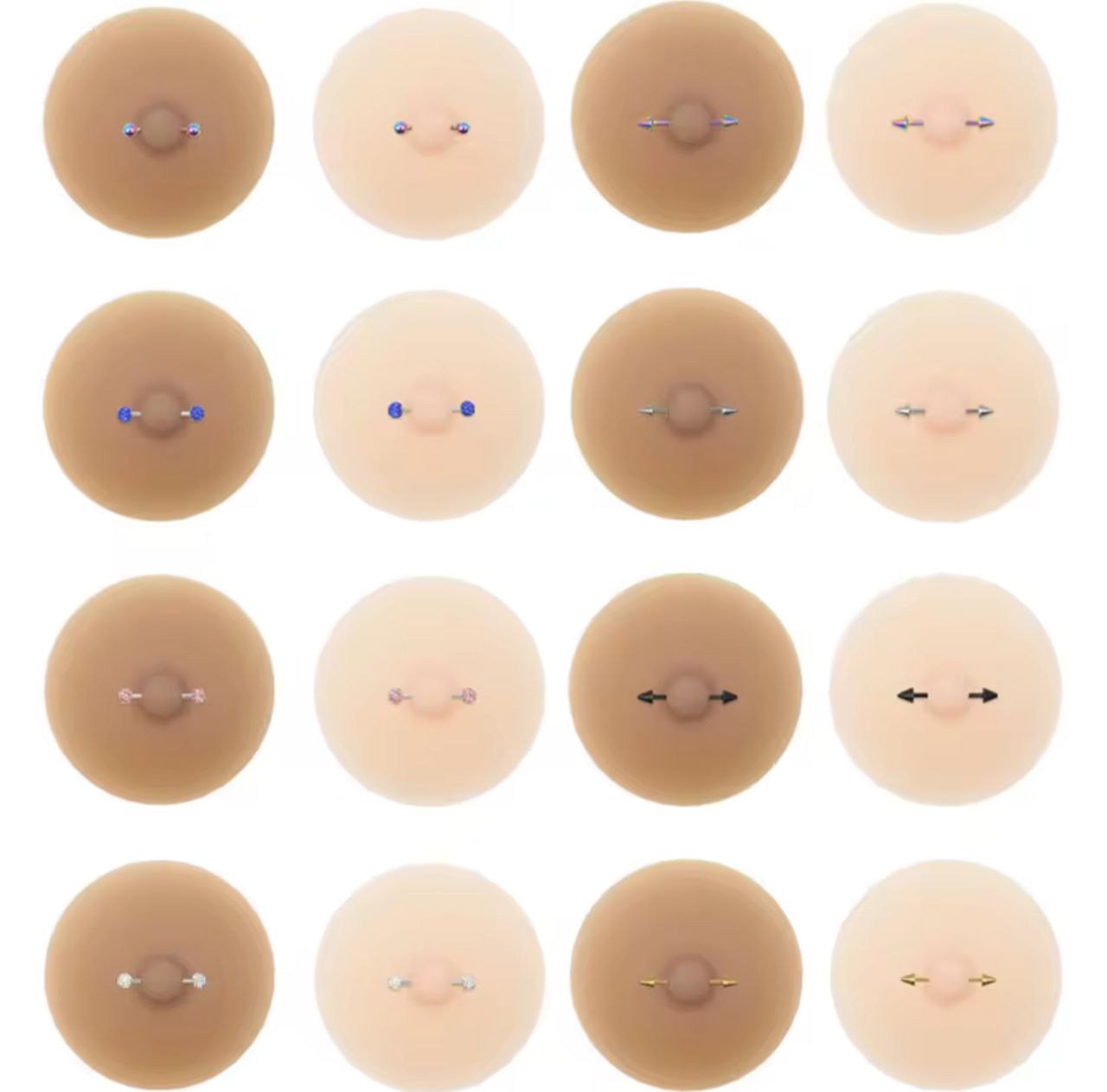 nipple cover with piercings