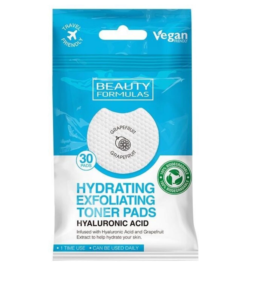 Beauty Formulas Hyaluronic Exfoliating Toner Pads