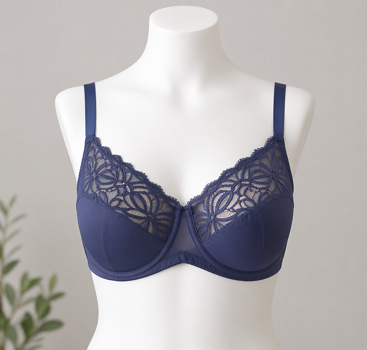 Amelia Lace Wired Minimiser Bra