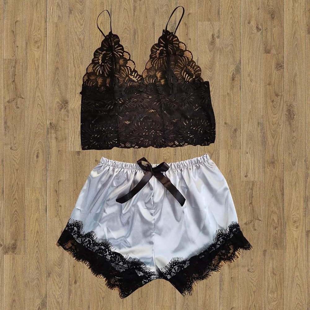Lace cami top & down nightewear
