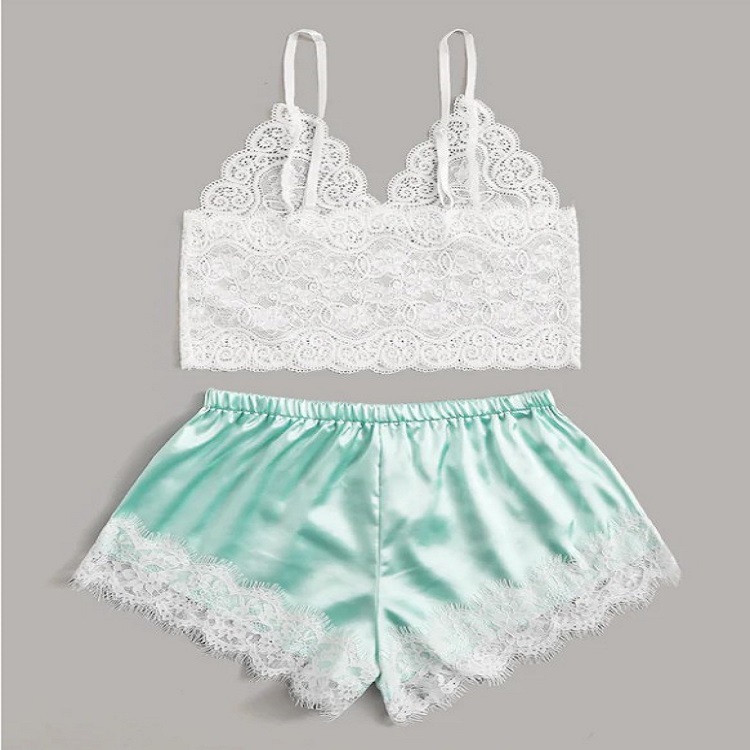 Lace cami top & down nightewear
